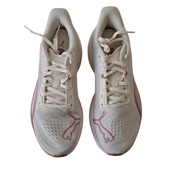 NWB Puma Darter Pro Fade Instant Running Shoes Warm White Pink Womens Size 7 - Picture 3 of 13